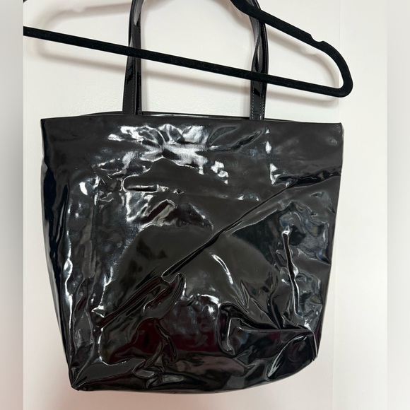 Kate Spade Womens Bon Shopper Bag Tote Black W/ Golden Letters - Picture 4 of 7